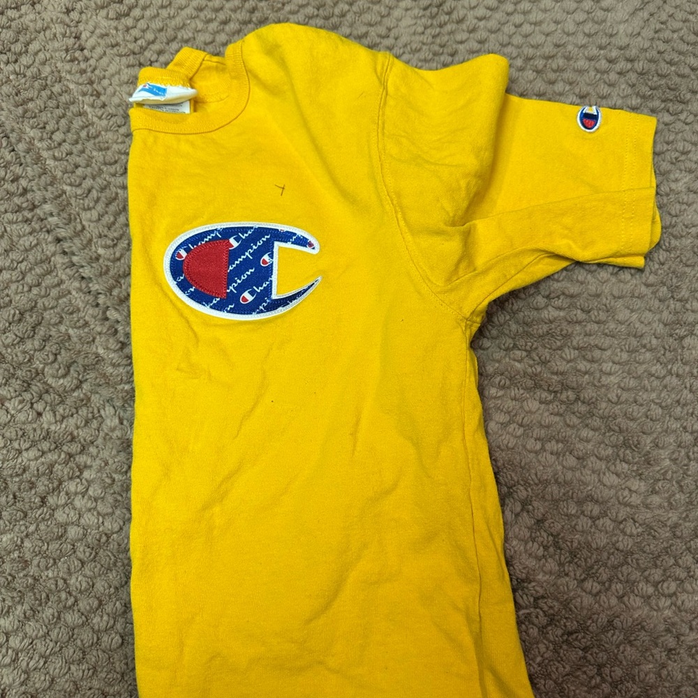 Champion Yellow T-Shirt with Logo